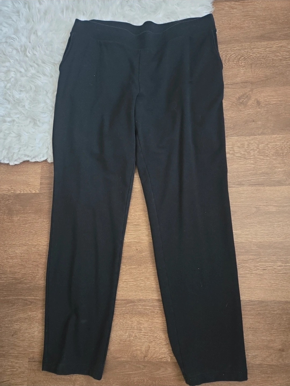 J. Jill Black Slim-Leg Women's Pants French Terry L